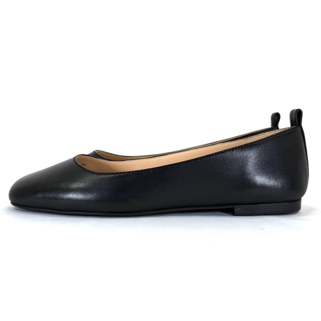 【未使用級】COACH コーチ フラットシューズ レザー ブラック 24.5cm