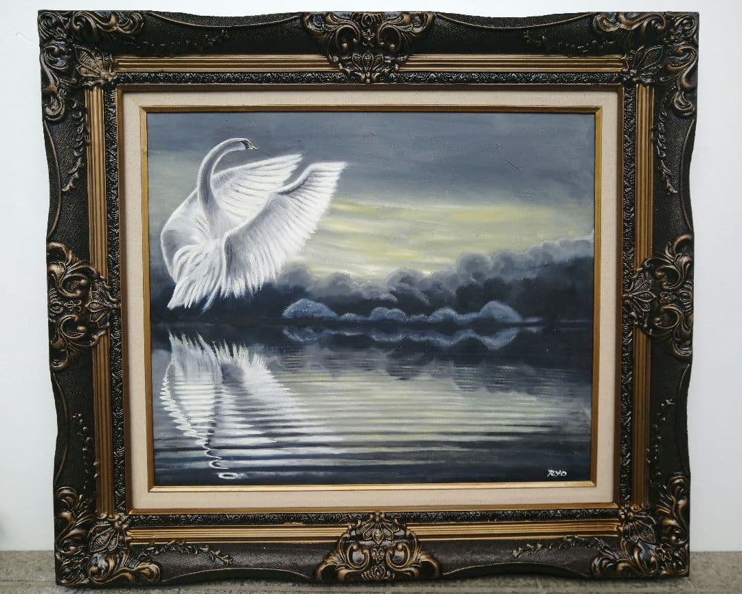 絵画 (仏美術品) エッチング：Blue Parakeet (青い小鳥•インコ) 絵画