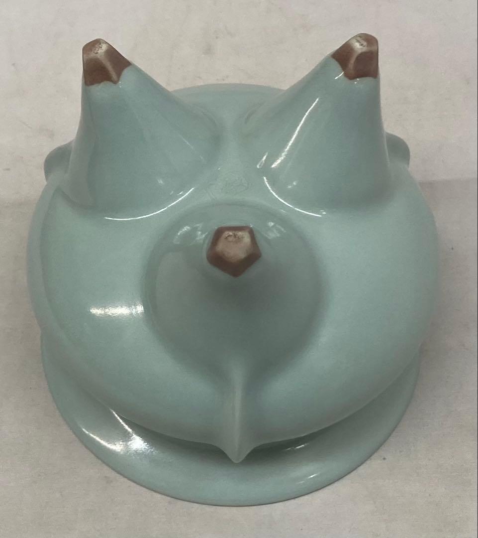 B507s「青瓷袴腰 香炉」諏訪蘇山作純銀四君子肉彫火舎 松與堂造 共箱