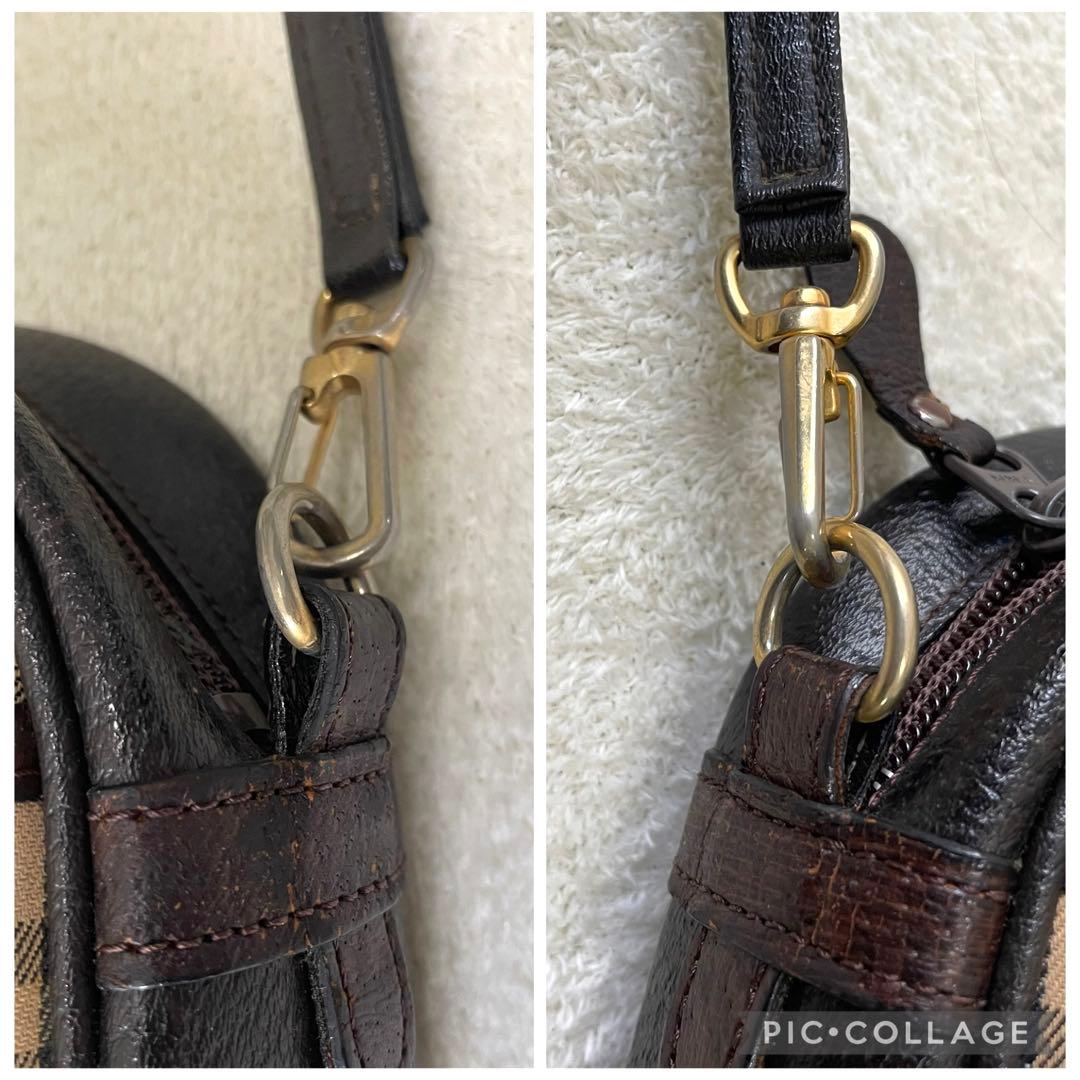 極美品】 バーバリー 2way ショルダーバッグ ノバチェック シャドー