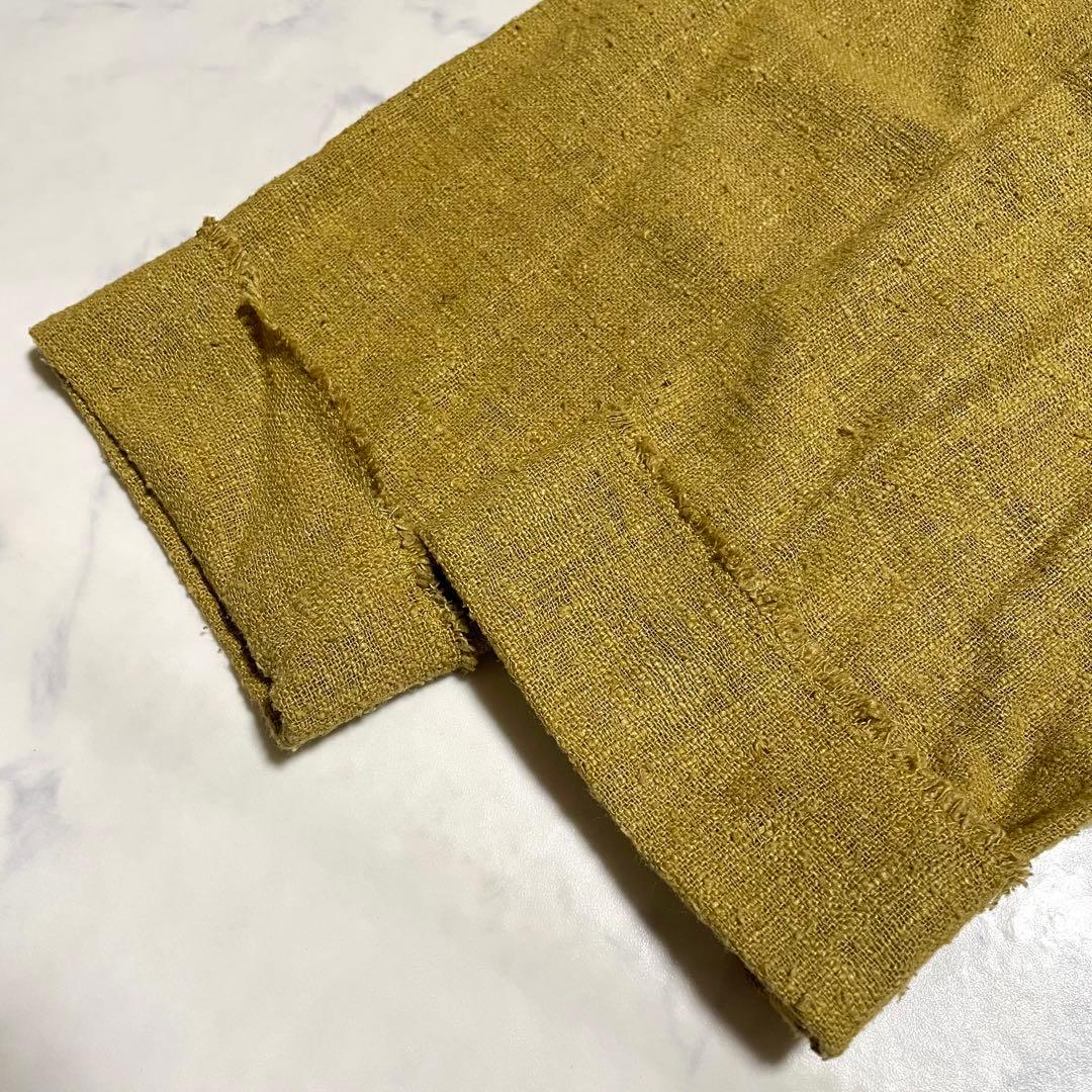 ヨーガンレール 絹 シルク ネップ カーディガン マスタードイエロー