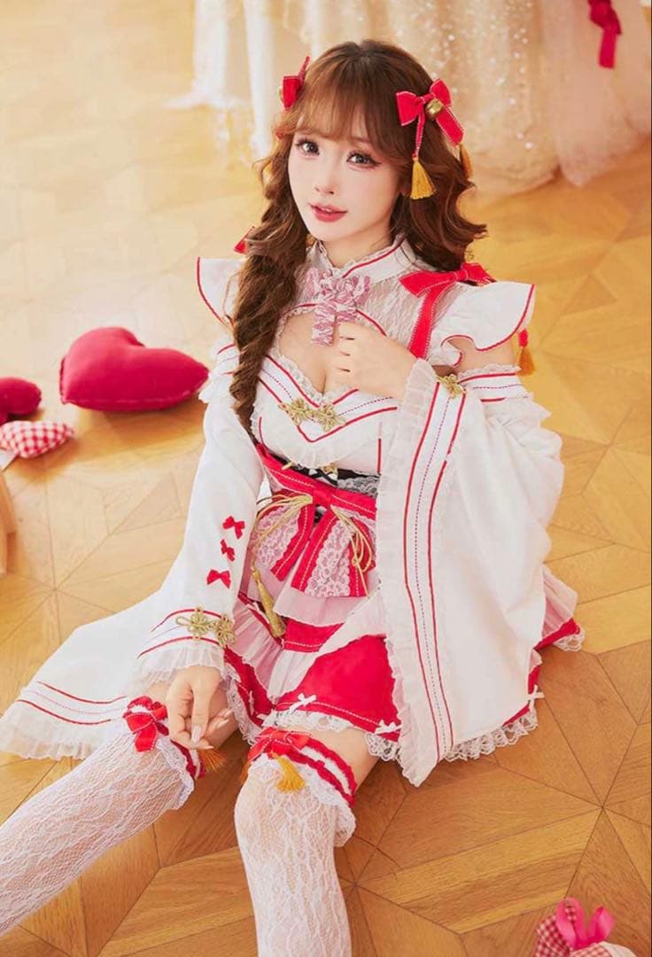 【完売品】Malymoon フェアリースリーブ巫女ドレス 白【最終値下げ】