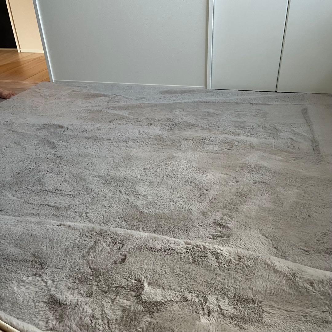 ニトリ ウサギラグ グレー 約200cm x 290cm ニトリ】極上の肌ざわり！シリーズ累計販売数42万枚のウサギラグ