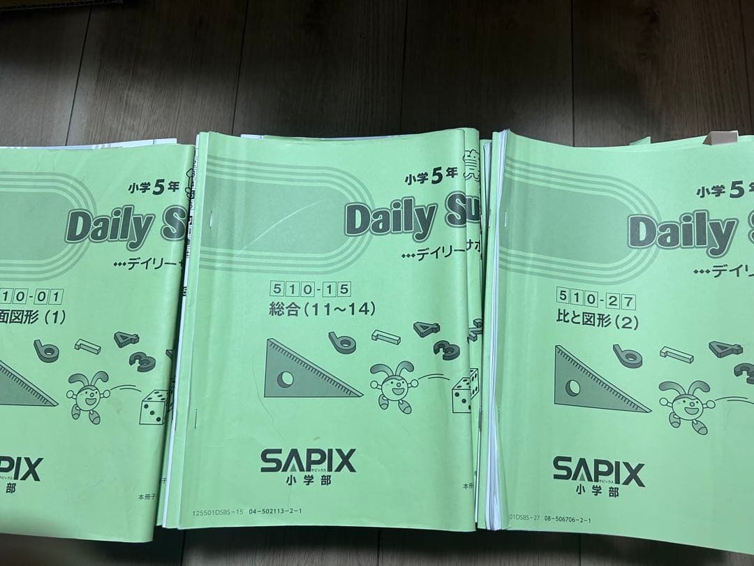 SAPIX 小学校5年 Daily Support 数学01-37 一年分 サピックス 小5 算数 デイリーサポート 通年37回セット解答解説付き B4