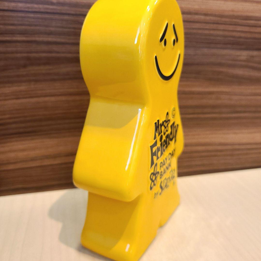 レア 美品 ミスターフレンドリー エスパパ 貯金箱 陶器 イエロー