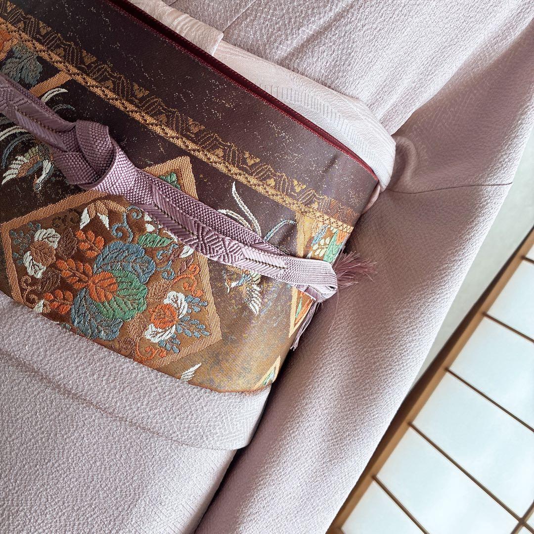 色無地 フルセット 着物 正絹 一つ紋 入学式 卒業式 G15 - メルカリ