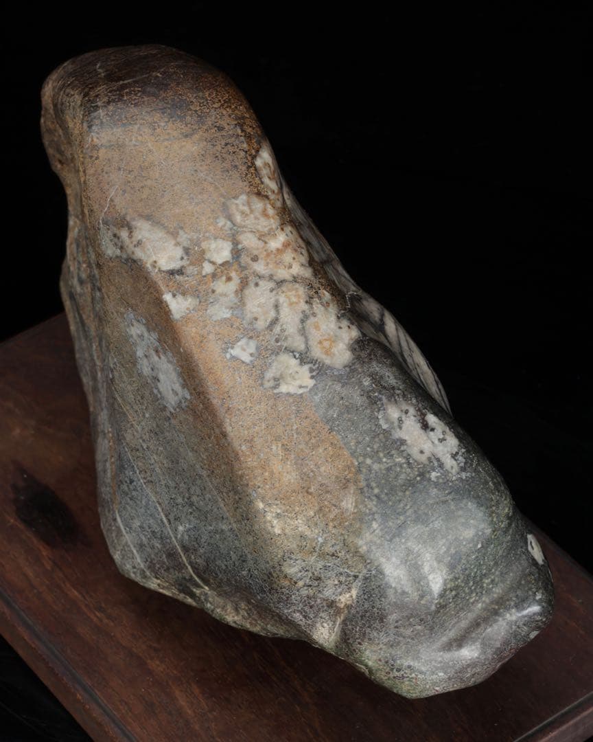 h*o様 菊花石 サバ菊 一輪 紋石 台座付 4.1kg 鑑賞石 自然石 原石