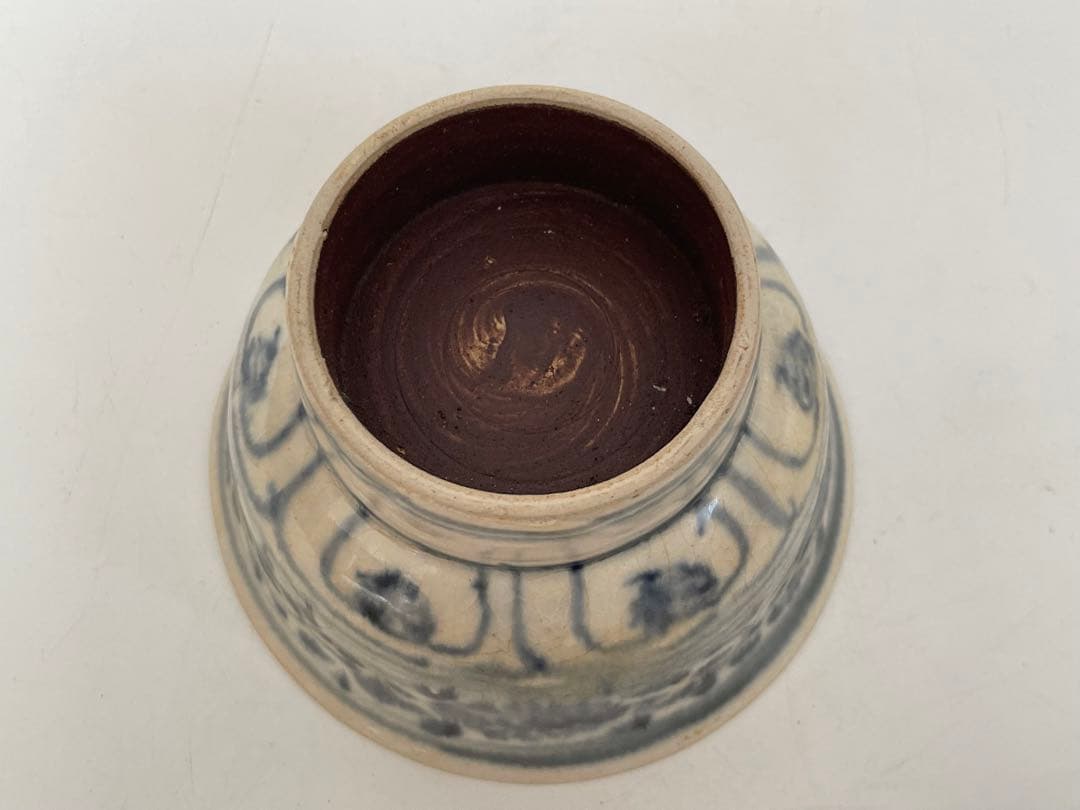 骨董 アンティーク 安南 絞手 茶碗 ベトナム古陶磁 蜻蛉手茶碗 - メルカリ