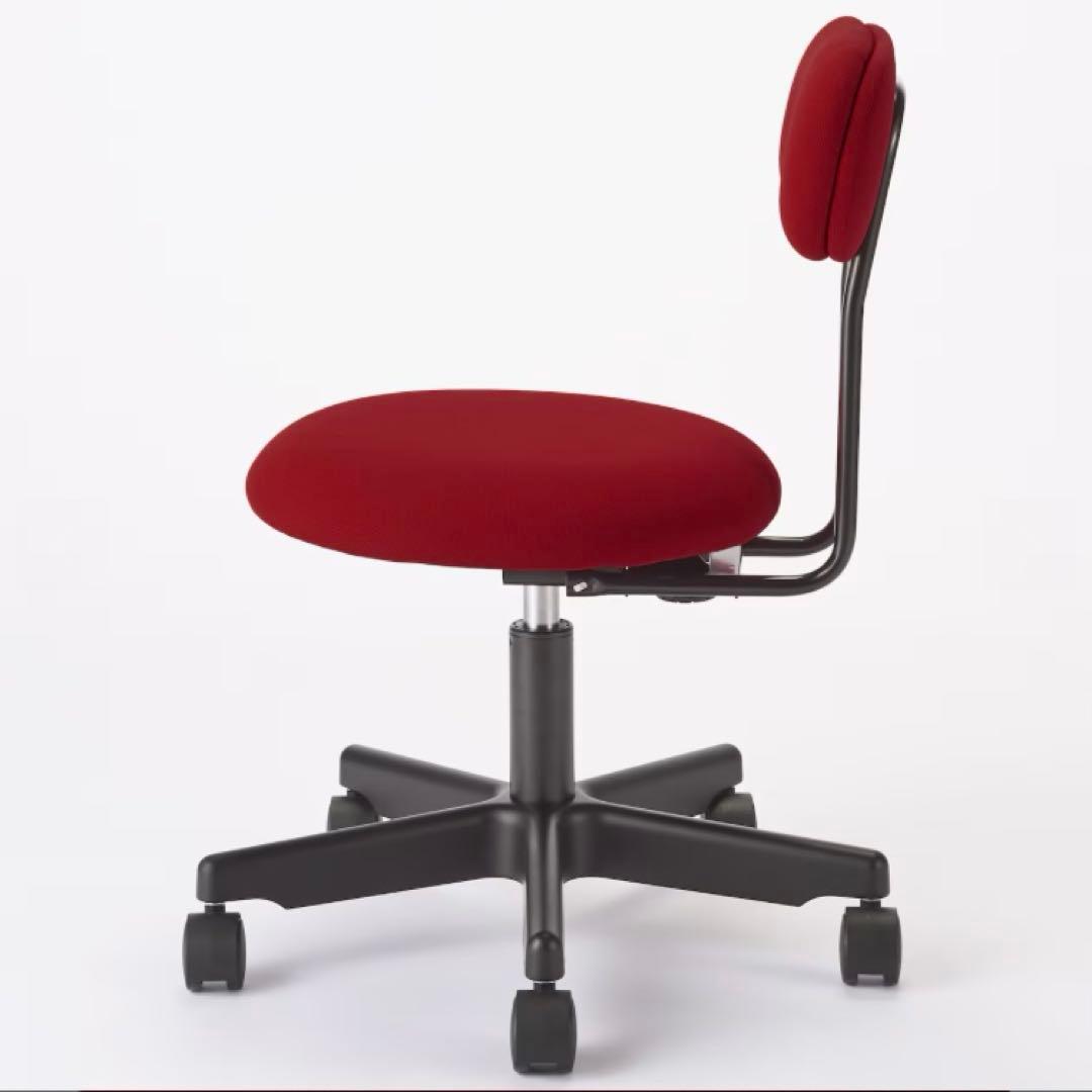 無印良品 ワーキングチェア・ガススプリング昇降式（赤） - メルカリ
