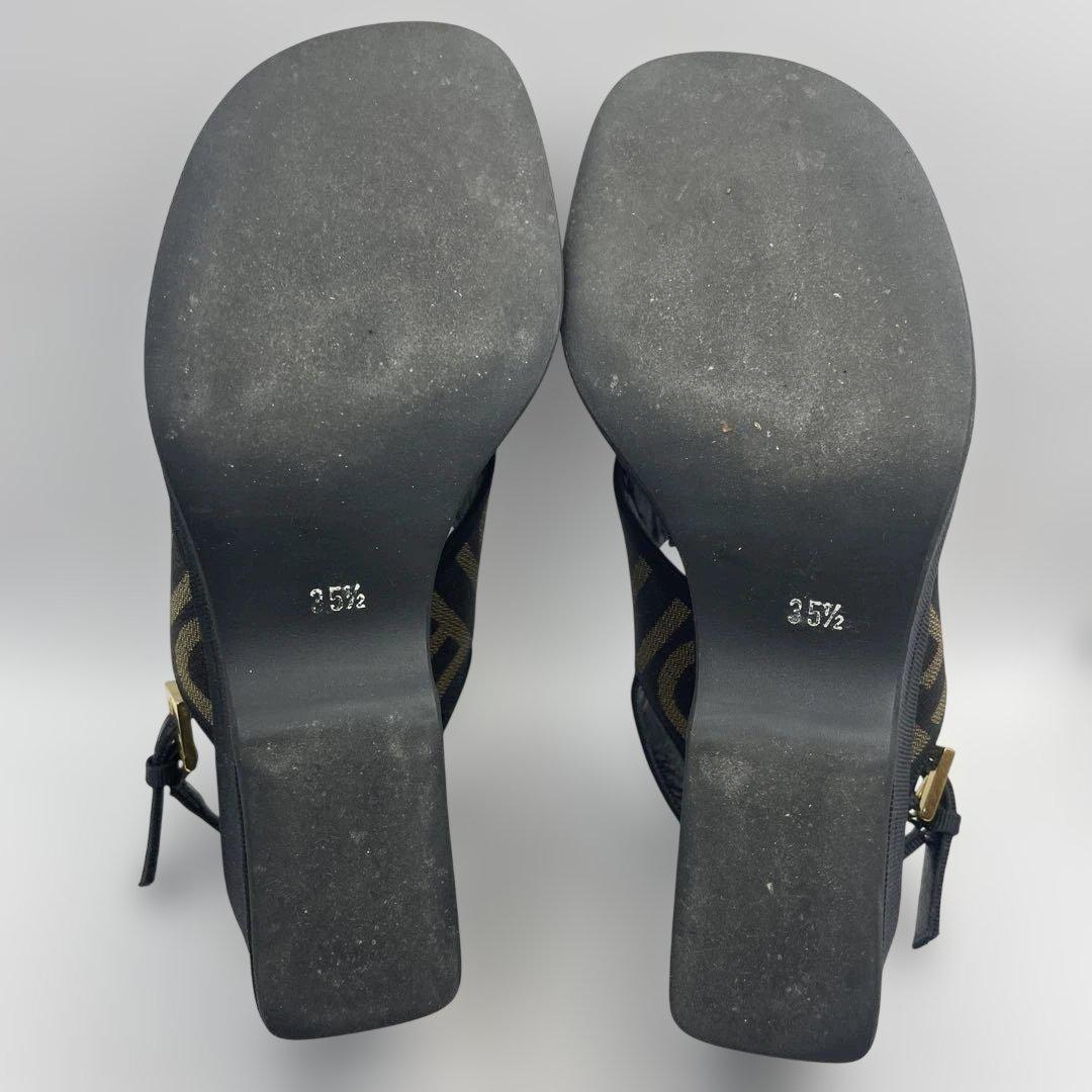 フェンディ 厚底 サンダル ウェッジソール クロスベルトサンダル35 1/2