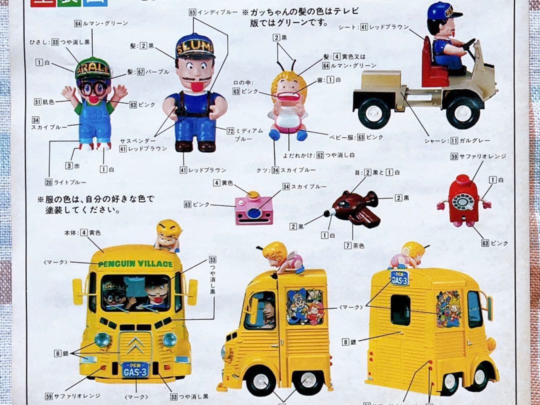 当時モノ 旧バンダイ模型 Dr.スランプ アラレちゃん プラモデル んちゃ