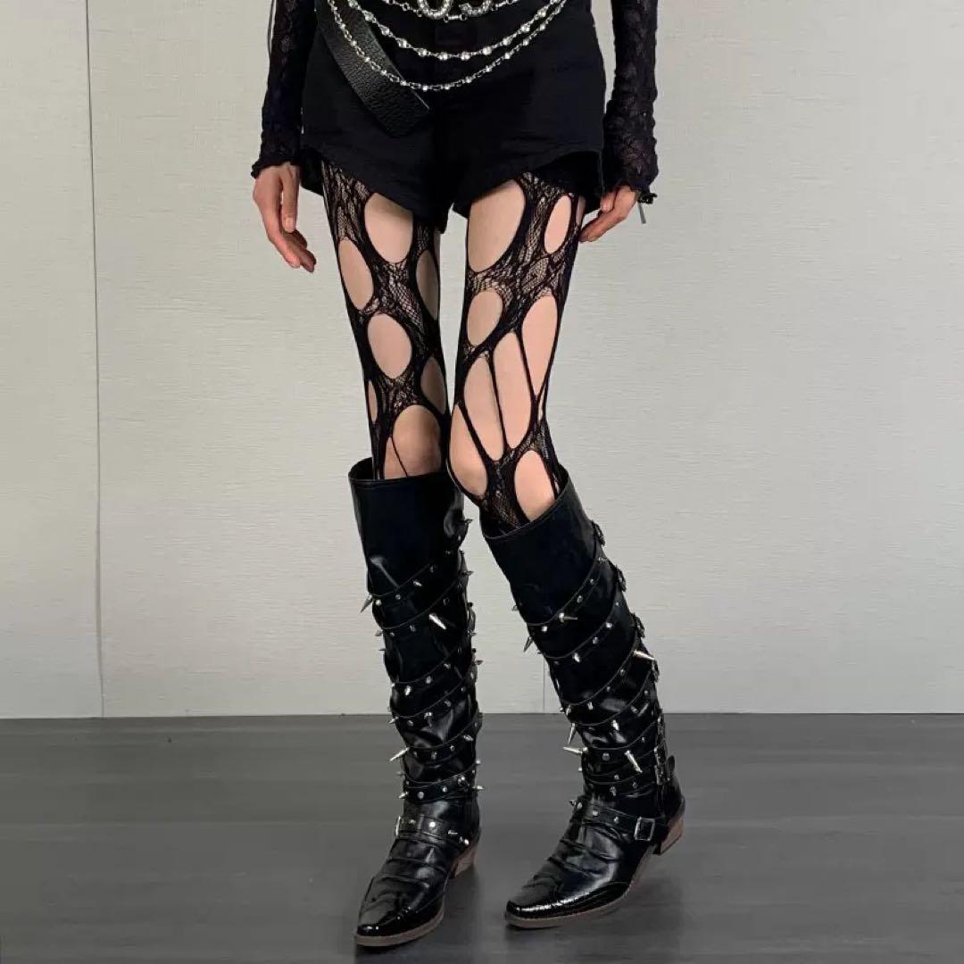 安心のメルカリ便】 ゴシック サブカルチャー 網タイツ パンク y2k