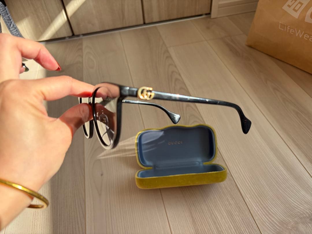 GUCCI ブラックサングラス ケース付き GUCCI グッチ サングラス メンズ レディース ブランド アイウェア UV