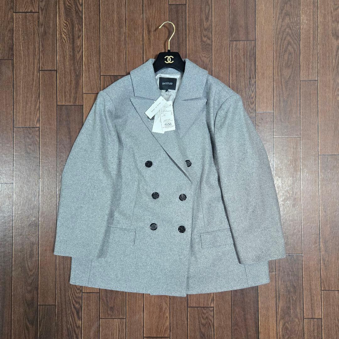 未使用◇アンタイトル 2024aw 大きいサイズ メルトン ピーコート 42