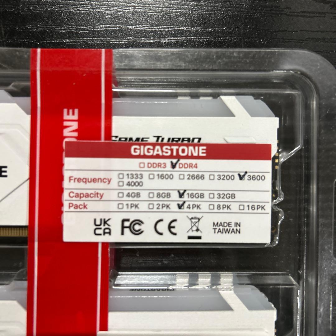 GIGASTONE Game TURBO 16GBx4枚 DDR4 - メルカリ