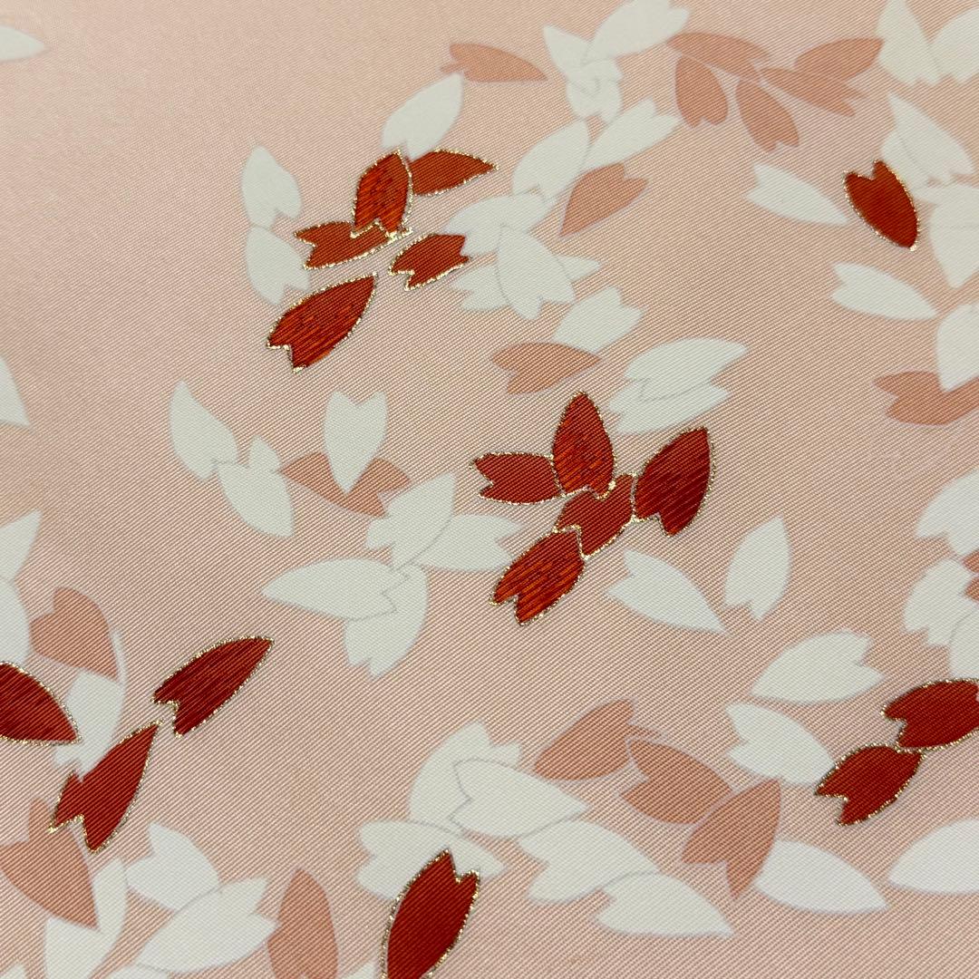 m148 桜の花びら 塩瀬 名古屋帯 正絹 - メルカリ