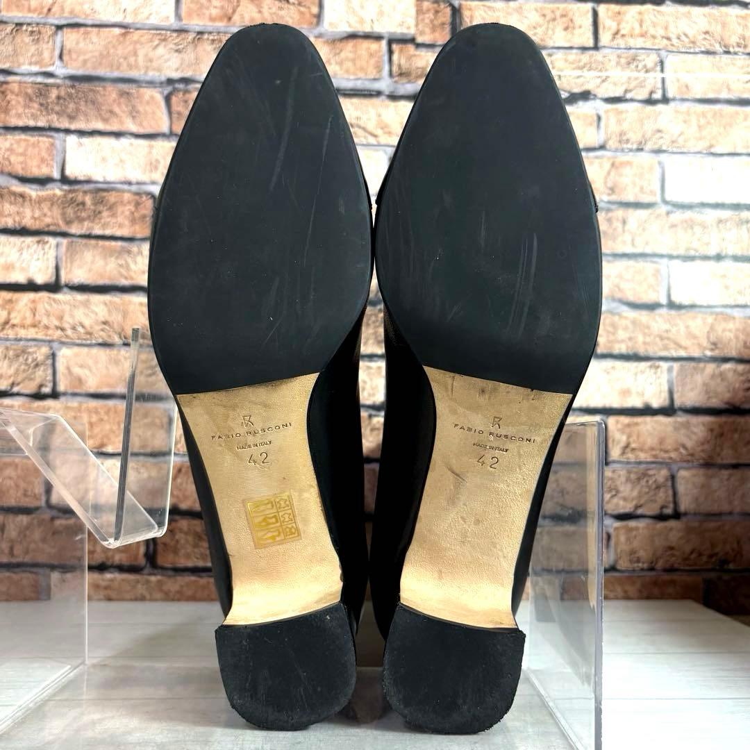 美品□FABIO RUSCONI□ショートブーツ✨バックジップ キャップトゥ