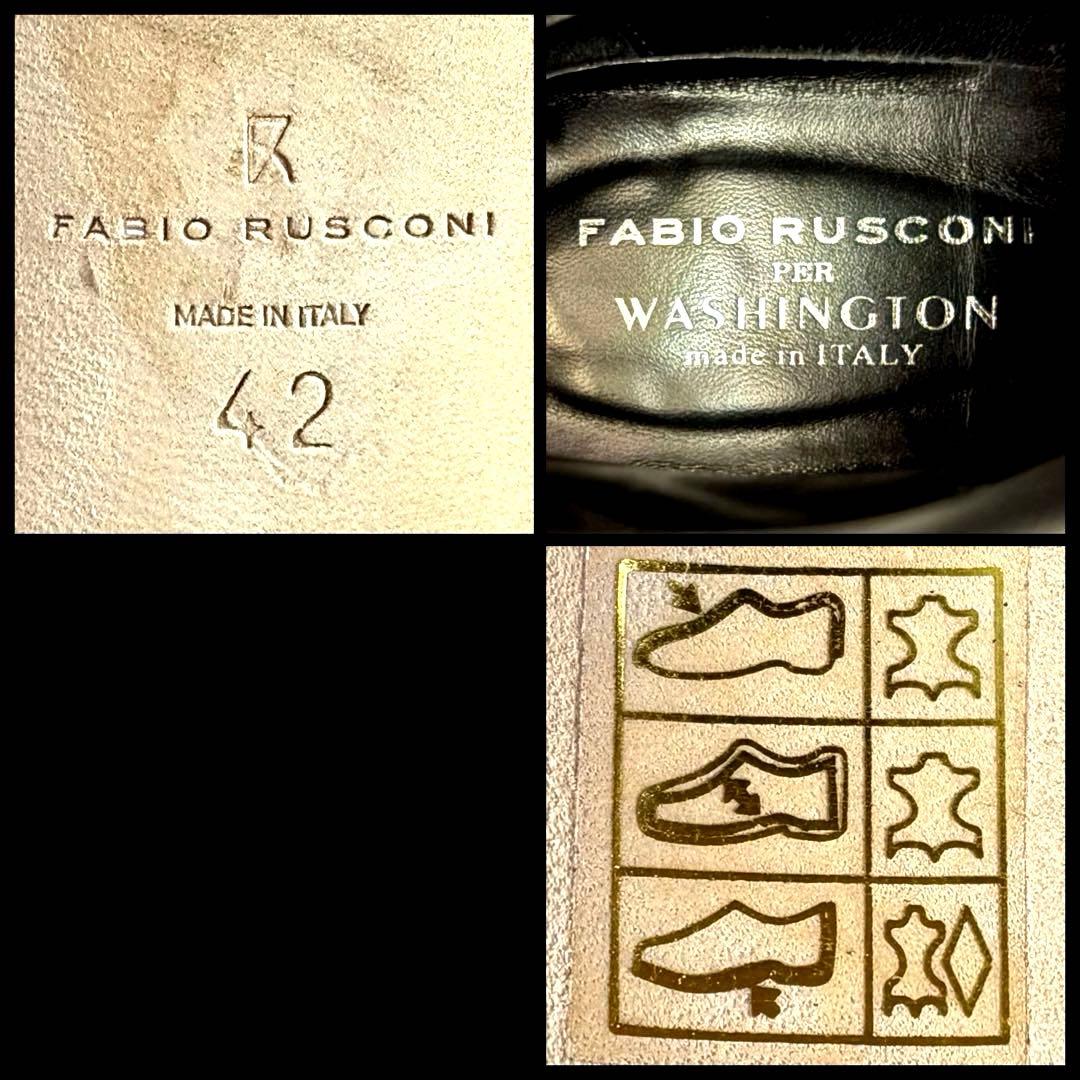 美品□FABIO RUSCONI□ショートブーツ✨バックジップ キャップトゥ