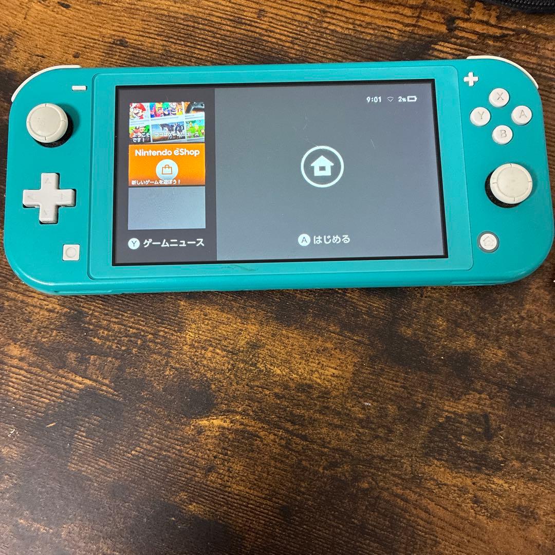 Switchライト本体(コーラル)＋ケース付/動作確認済/ボロあり/箱なし