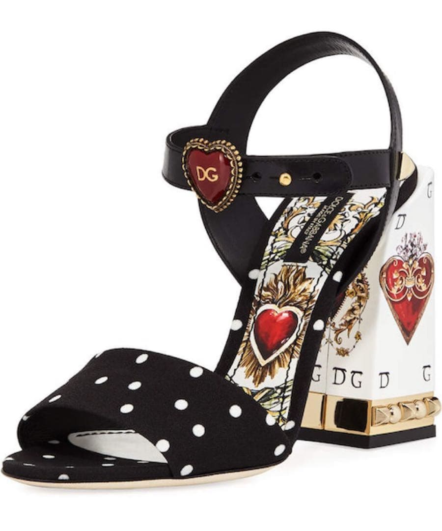 希少✨️ドルチェアンドガッバーナ ミュール サンダル ドット柄 ハート
