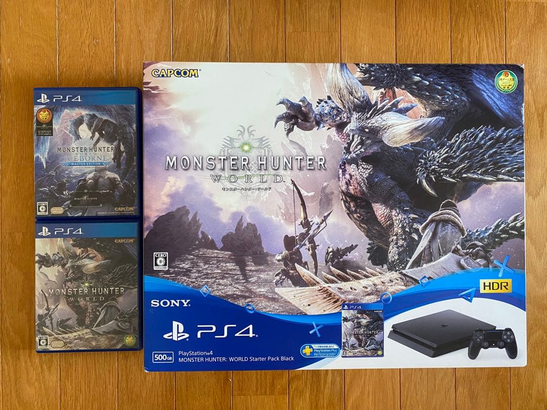 MONSTER HUNTER: WORLD PS4セットモンハンソフト2種類付き - メルカリ