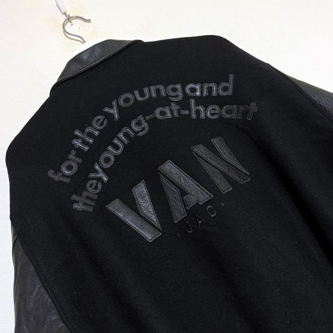 VAN JACKET スタジャン アーチロゴ アワードジャケット レザー 古着