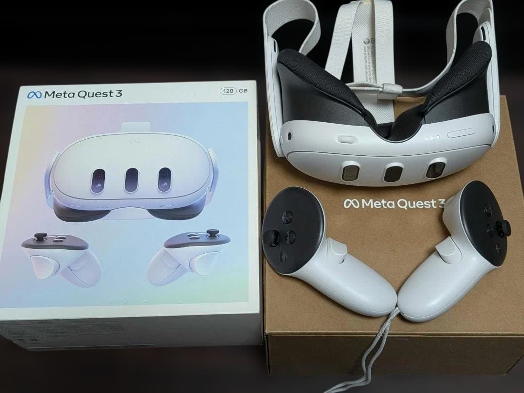 Quest3 128GB 充電器なしストラップ片方なし Meta Quest コンパクト充電ドック｜Meta Quest 3/3Sに対応｜拡張充電