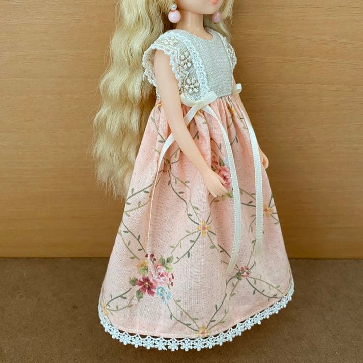 リカちゃん ハンドメイド 双子コーデ 花柄ワンピースセット ドレス 服