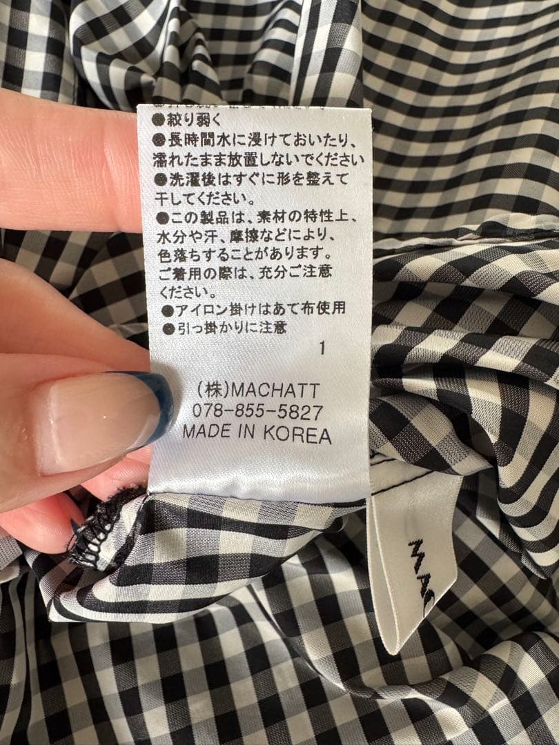 美品 MACHATT ギンガムチェックオーバーシャツ - メルカリ