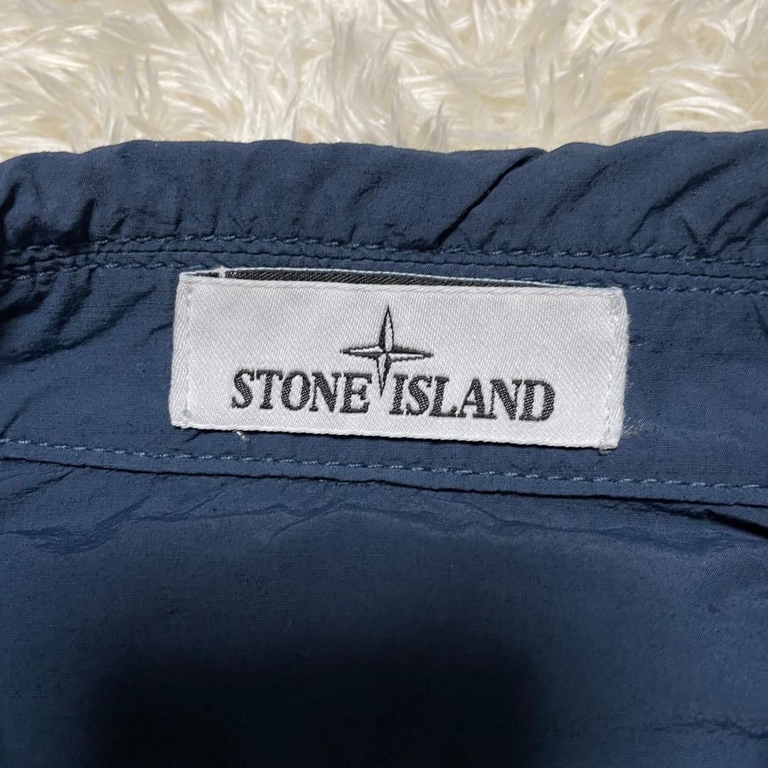 STONE ISLAND ナイロン オーバーシャツジャケット NAVY Mサイズ