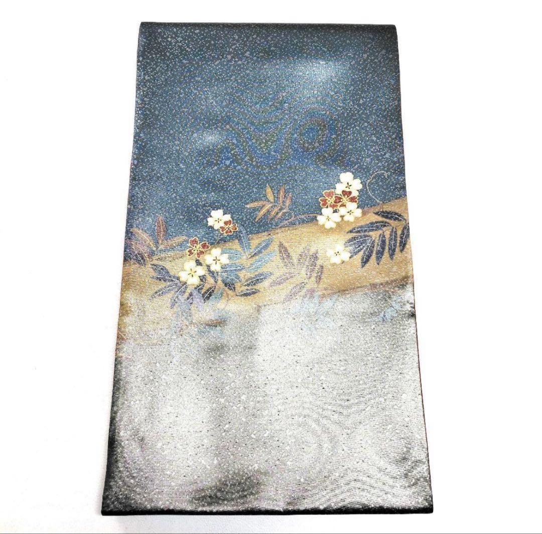 帯6558 ○高級 正絹 六通 袋帯 花文 華文 - メルカリ