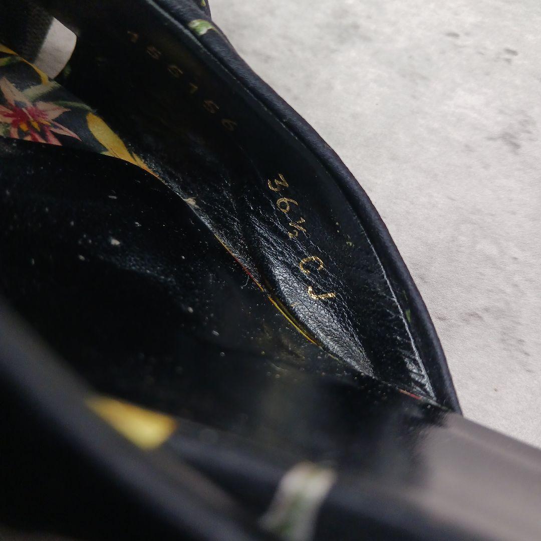 ✨美品✨ グッチ レディース フローラ サンダル ブラック系 総柄 36.5C