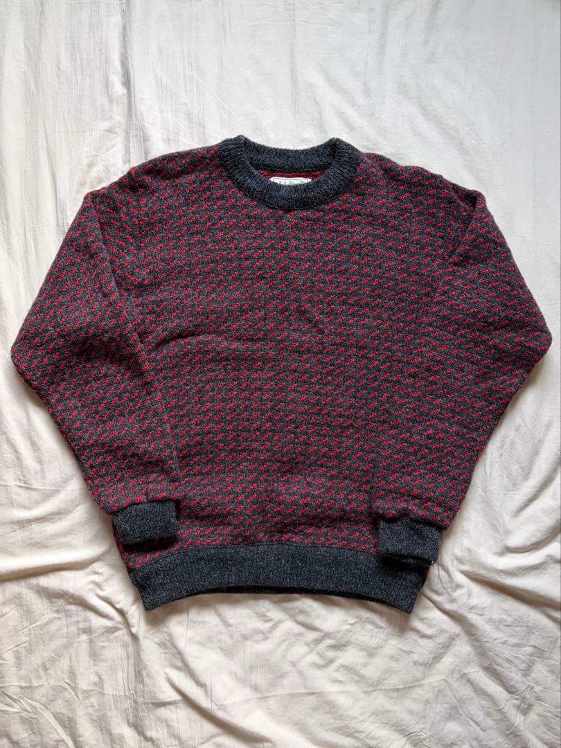llbean バーズアイ 80s ノルウェー製 古着 80s ノルウェー製 LL Bean バーズアイ ヘビー ウール ニット