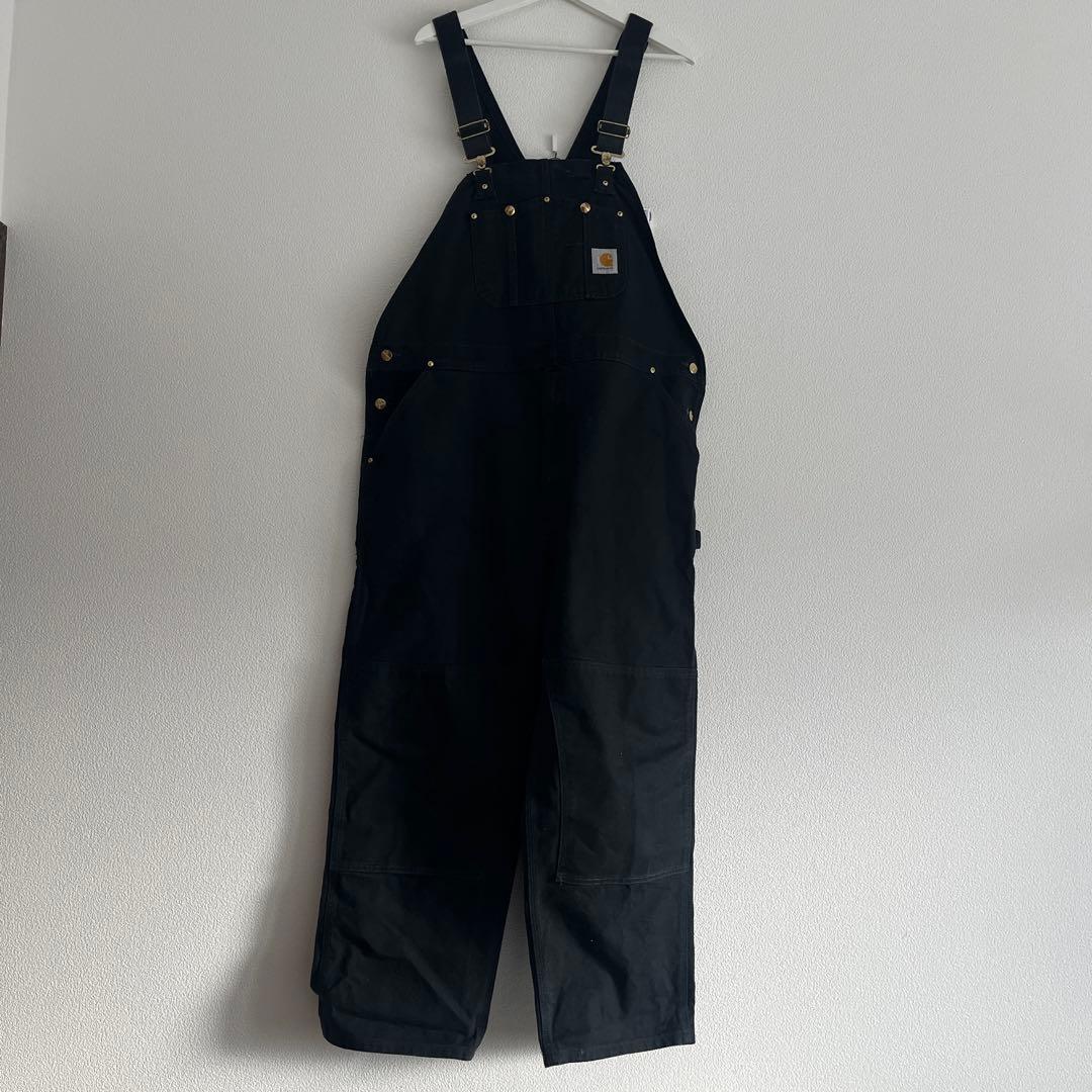 Carhartt ダブルニー　オーバーオール　w44 カーハート　ペインター USA製 carharttカーハート ダブルニー ダック地 オーバーオール 茶 W44