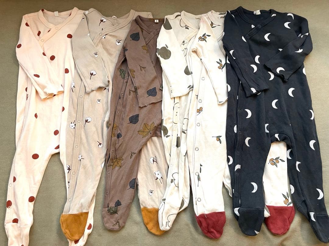 ちーちゃん★organic zoo6-13mロンパース6着セット Charcoal Midnight Onesie | Organic Zoo