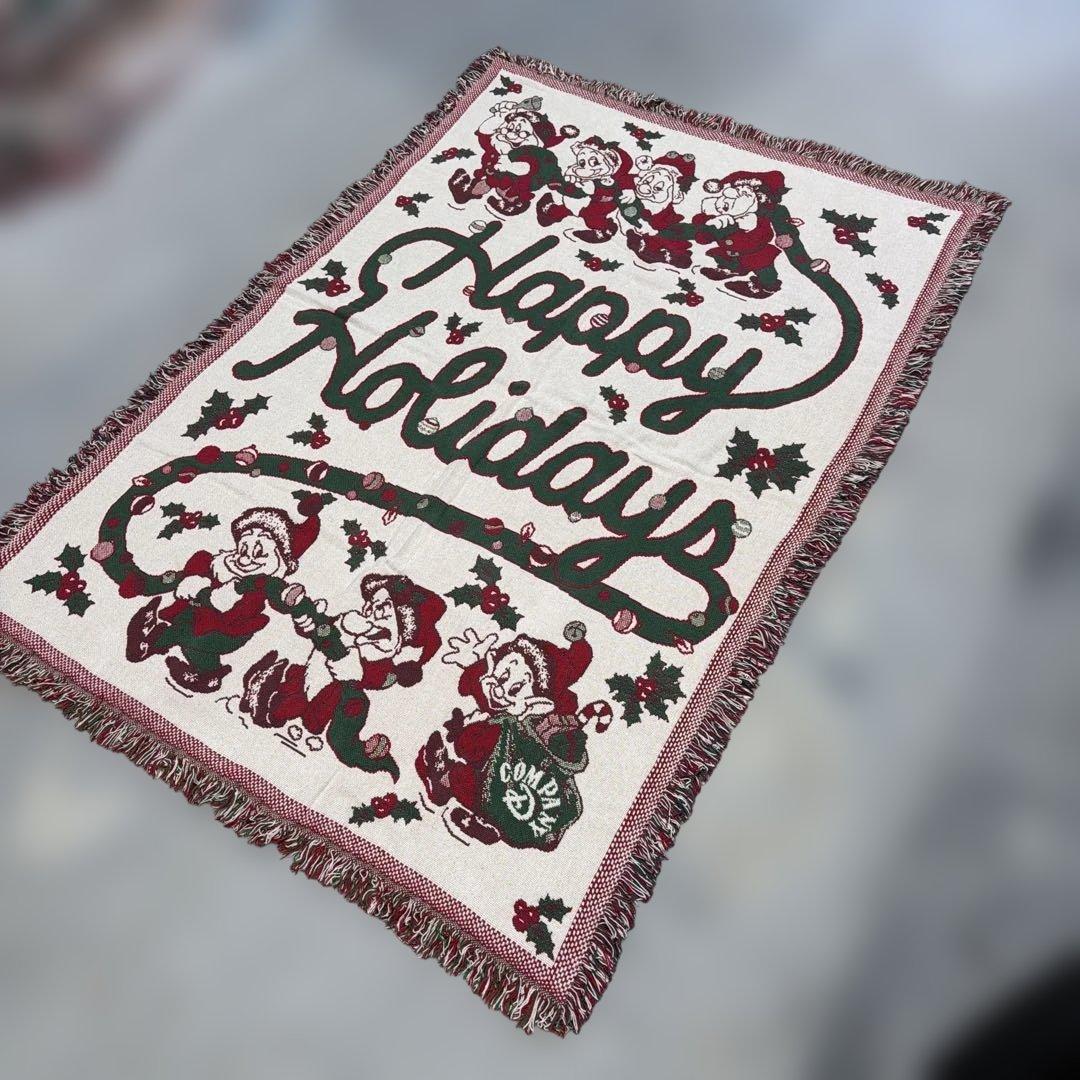 ディズニー　7人の小人　クリスマス　マルチカバー　ソファカバー　183x128 Disney（ディズニー） ソファーカバー ソファカバー マルチカバー