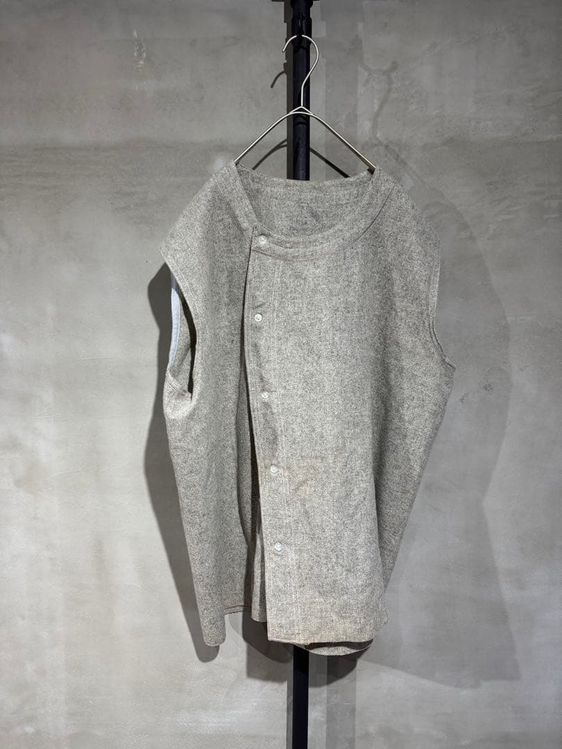 Vintage French farmers vest euro ユーロ DjangoAtour “french farmers linen vest” | MASUYA