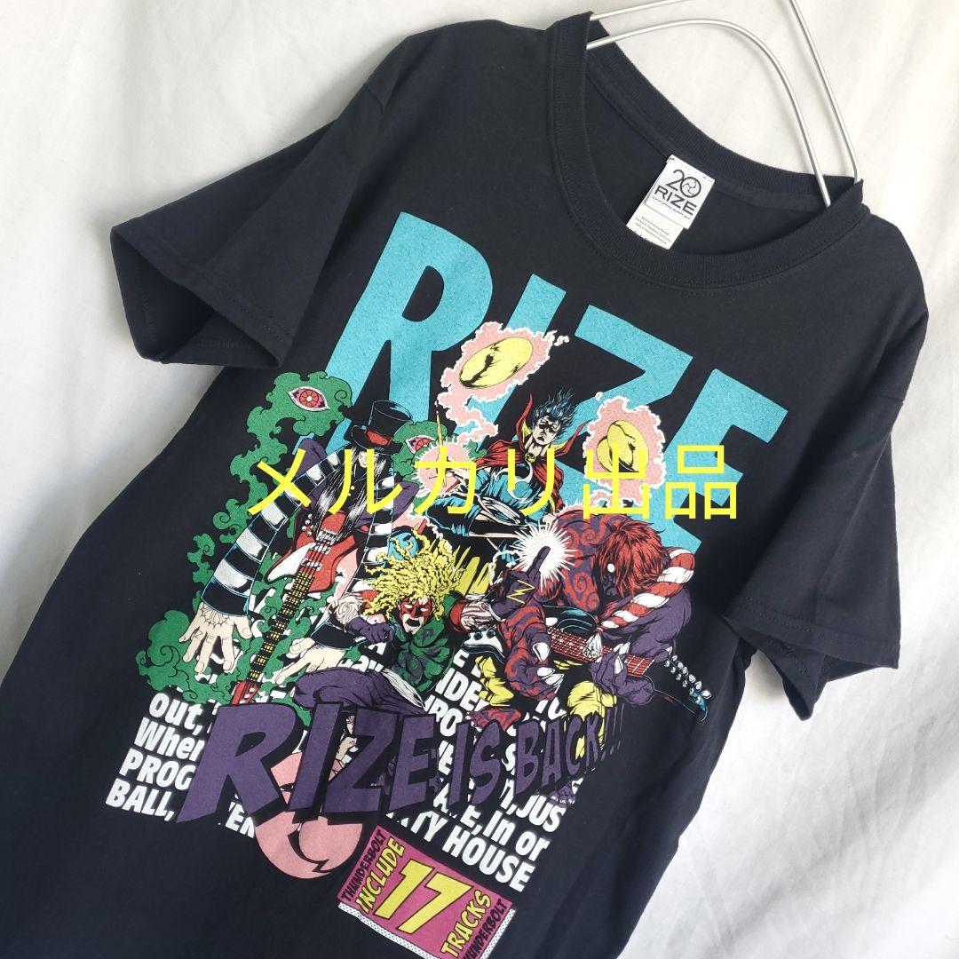 RIZE 雷図 ロック 20周年記念ツアーT バンドT 黒 バンt ブラック RIZE 雷図 ロック 20周年記念ツアーT バンドT 黒 バンt ブラック