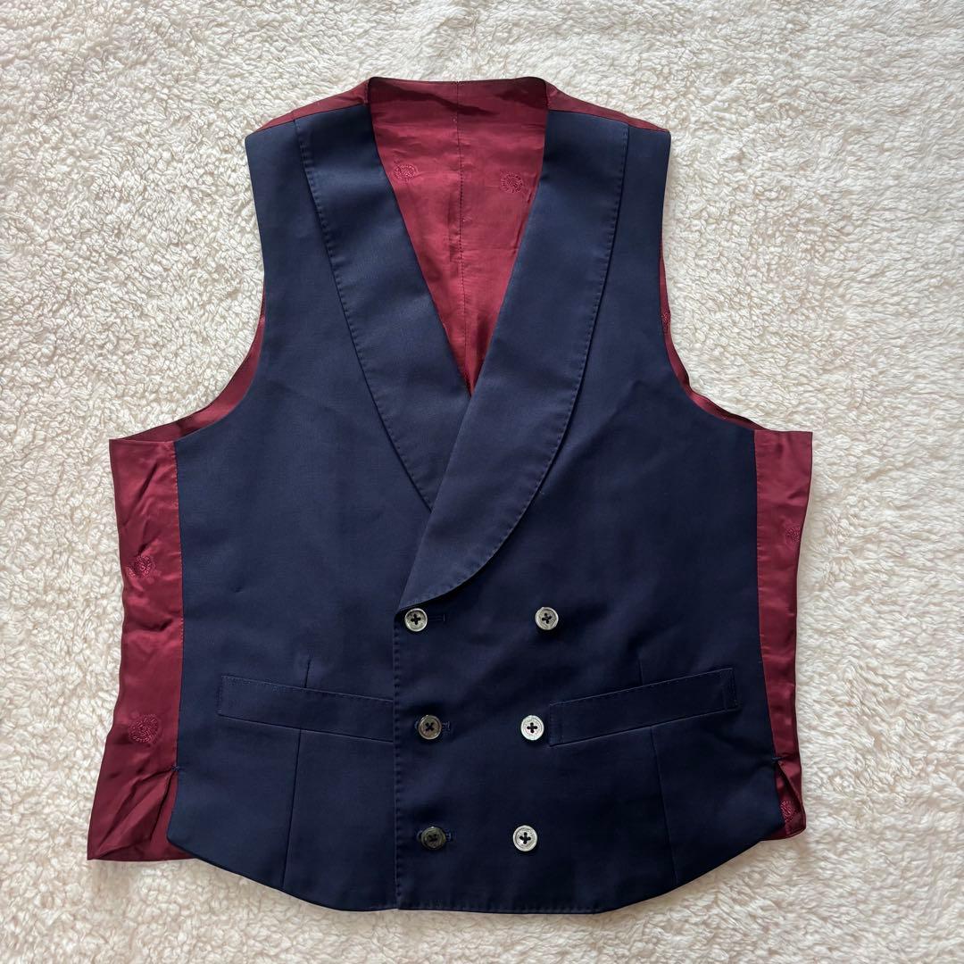 高級】エルメネジルドゼニア スーツ スリーピース ネイビー M シェル