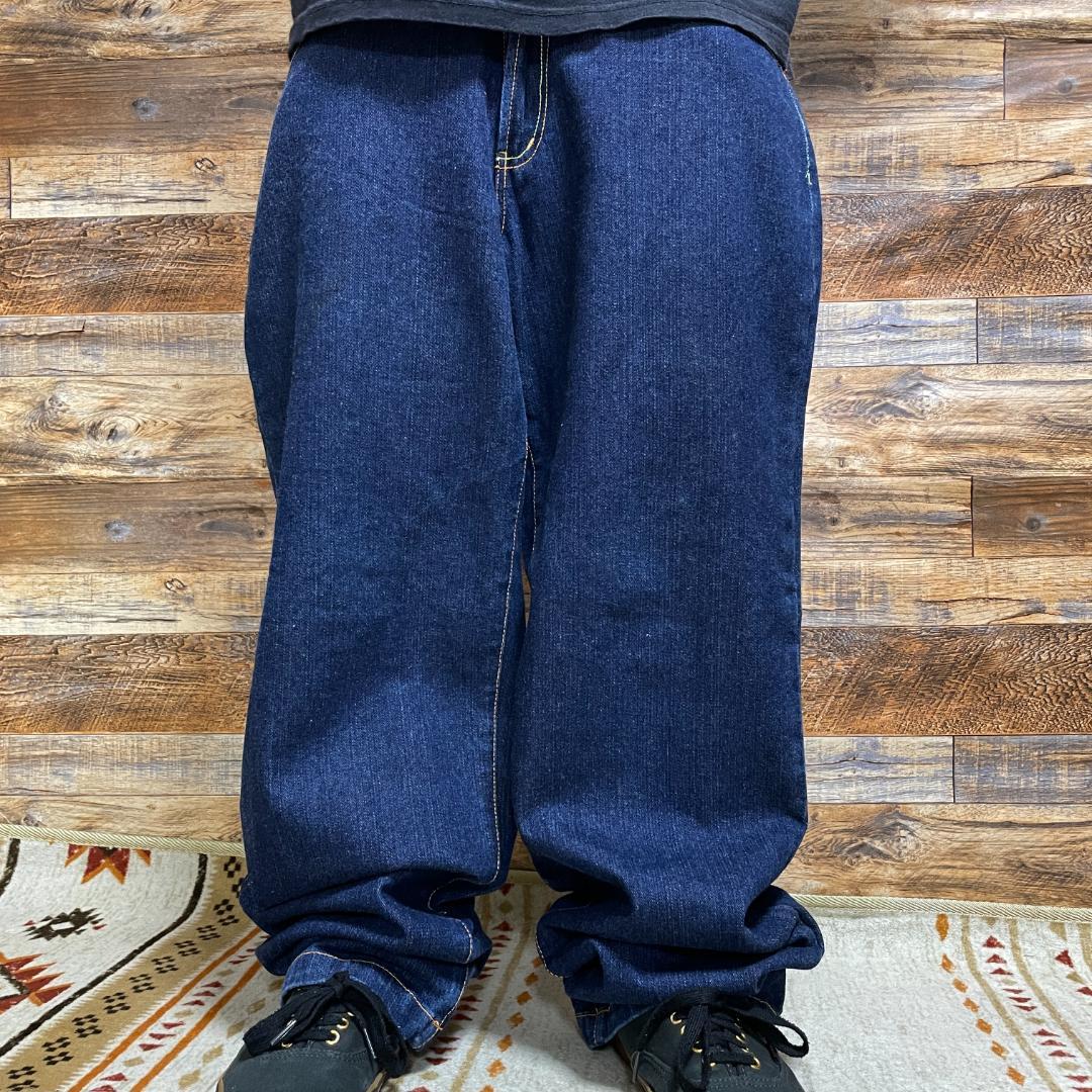 ドッグタウンバギーデニムジーンズw32刺繍b系極太黒龍古着ストリート