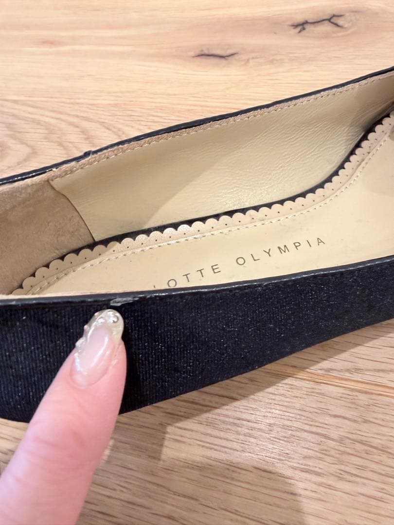 シャルロットオリンピア　フラットシューズ 黒　24.5cm（39） kitty