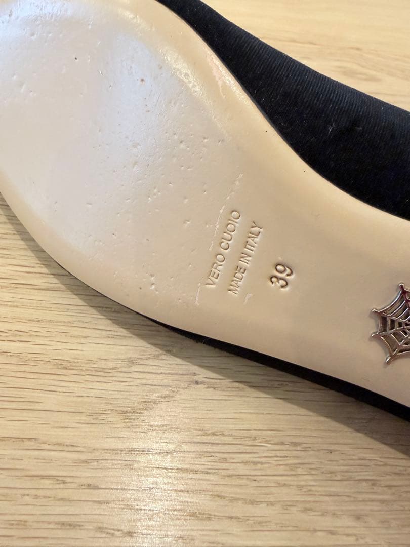 シャルロットオリンピア　フラットシューズ 黒　24.5cm（39） kitty