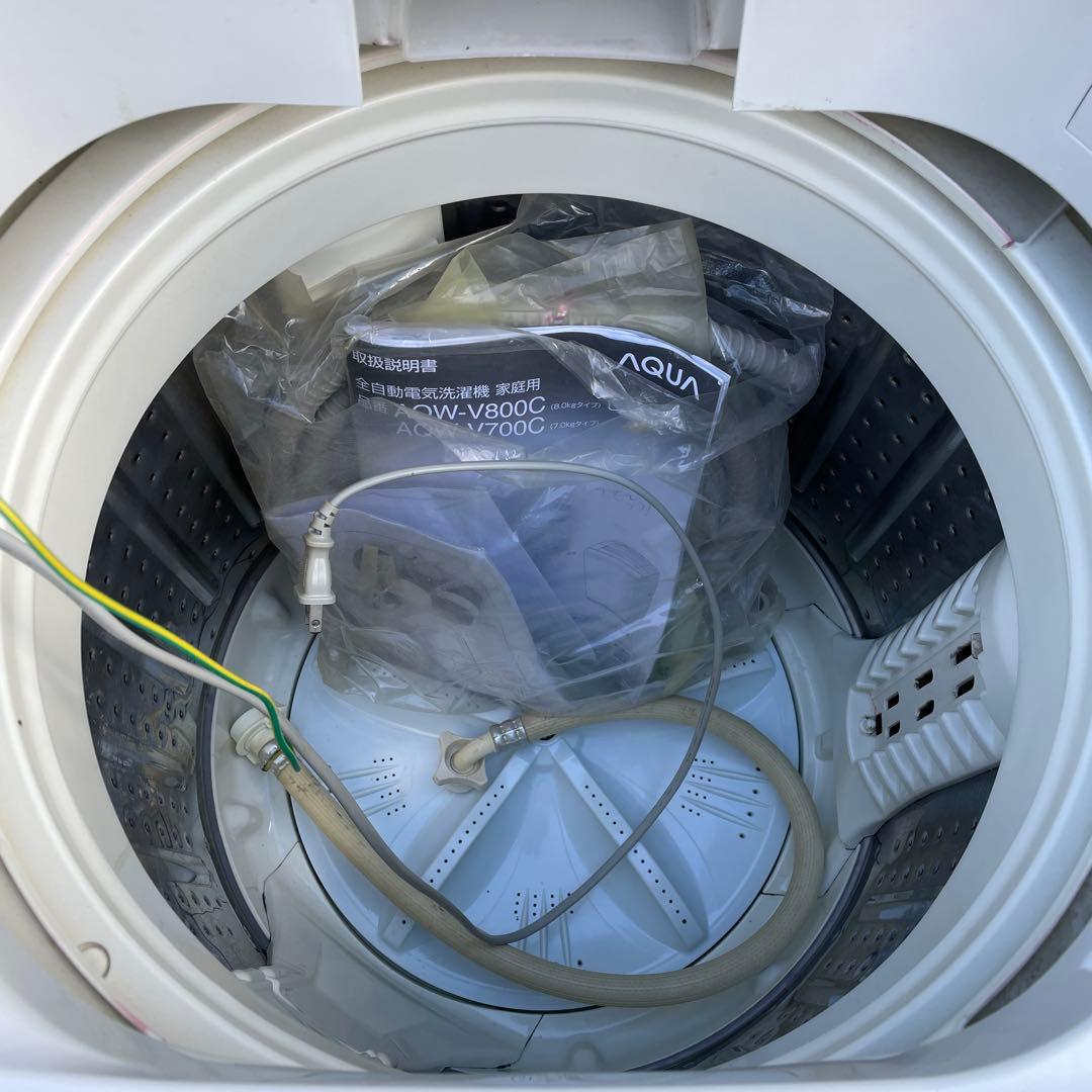 AQUA 縦型洗濯機 AQW-V800C(W) 8.0kg 2014年製