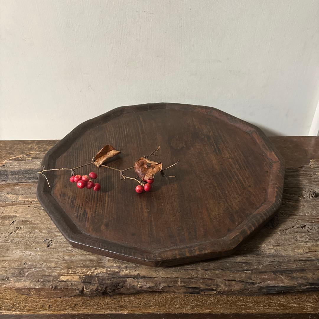 李朝十二角膳天板その66 盆.古道具.骨董品.韓国骨董.