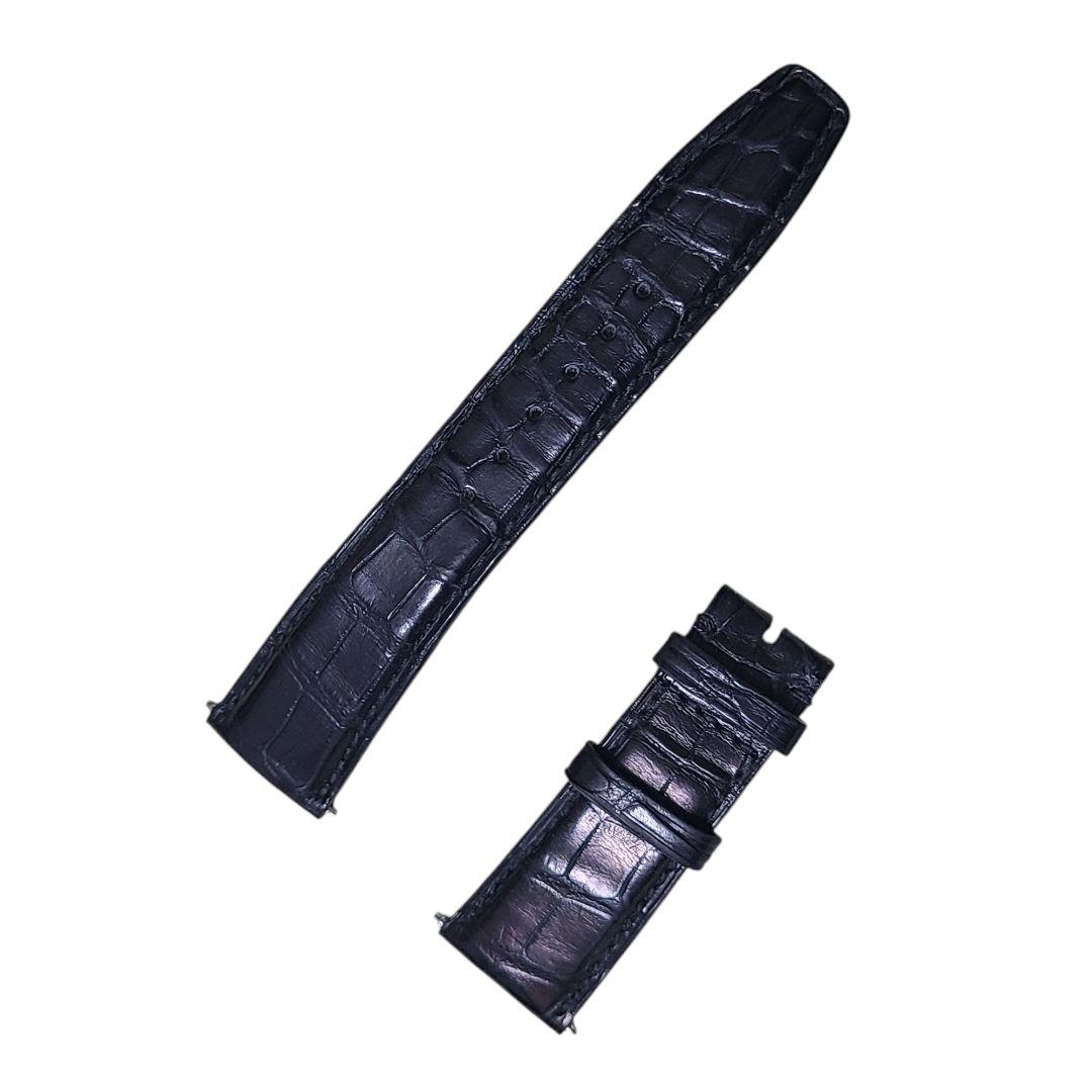 IWC純正 22mm ベルト バンド ストラップ ブラック アリゲーター クロコ