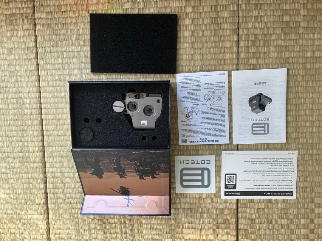 実物EOTech EXPS3 タン色ホログラフィックサイト イオテック ホロサイト EXPS3-2TAN EOTECH HWS - Single CR123 battery