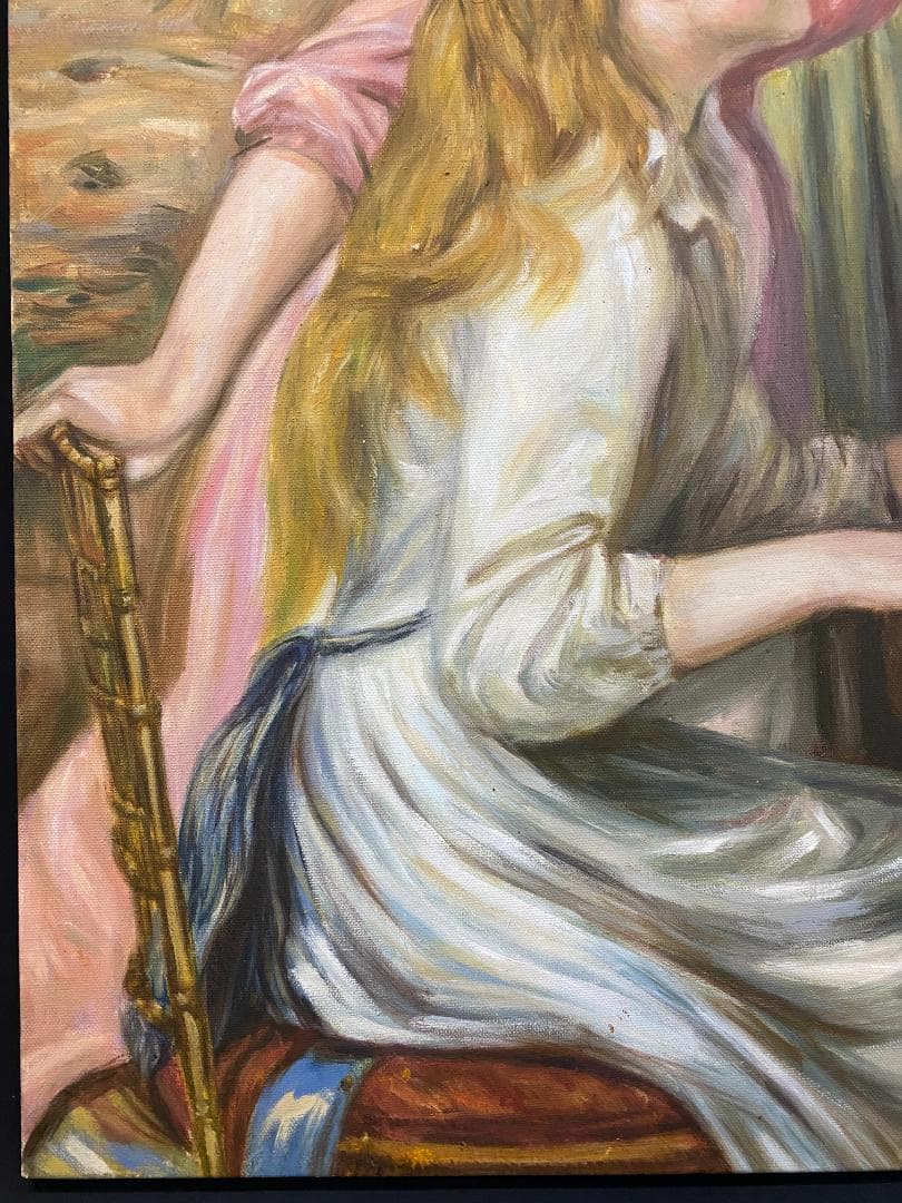 ピエール＝オーギュスト・ルノワール『ピアノを弾く少女たち』複製画