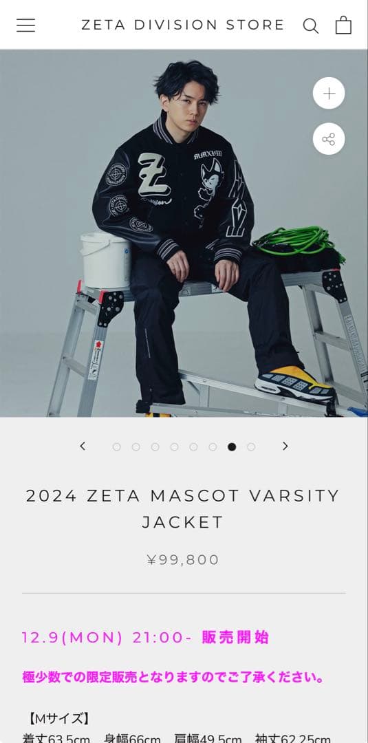 2024 ZETA MASCOT VARSITY JACKET - メルカリ