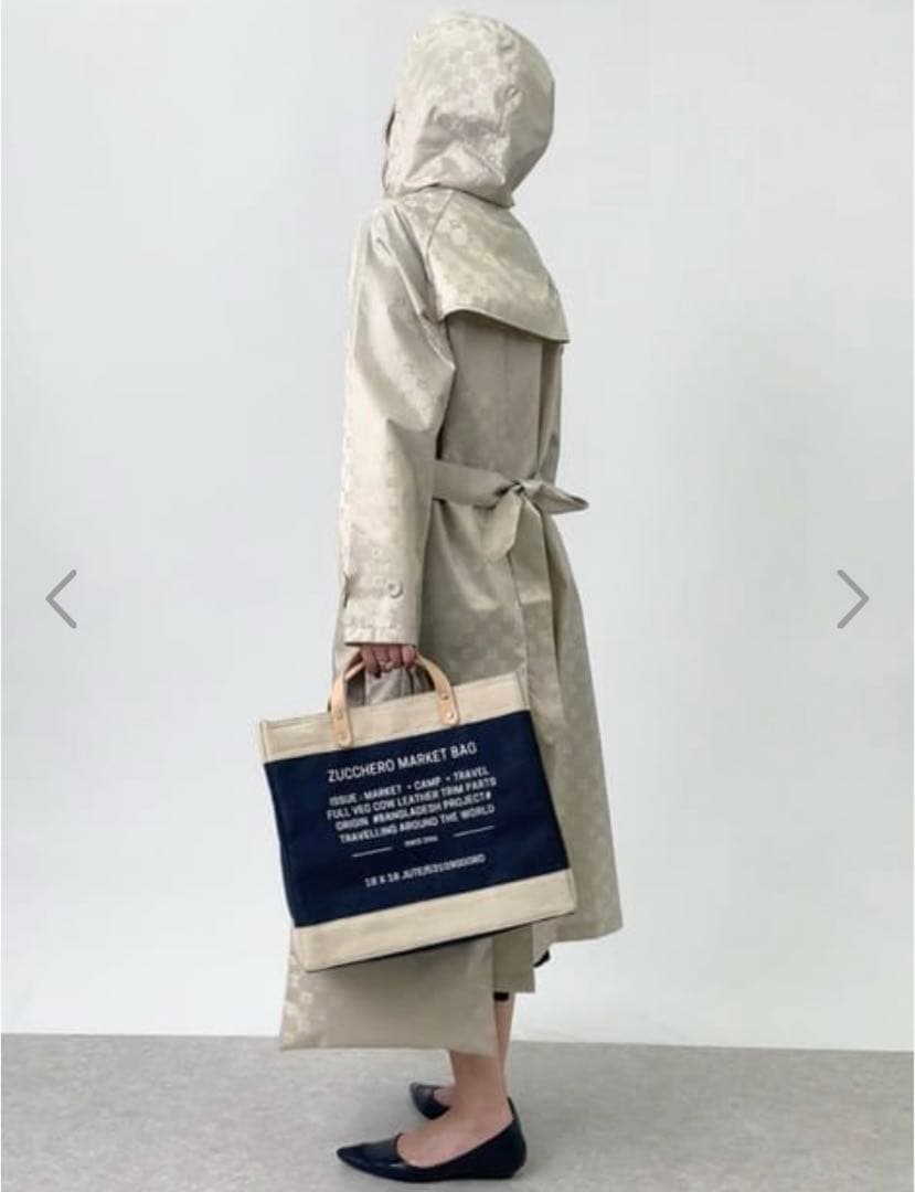 ⭐️新品⭐️ミラ・ショーン ロゴジャガード ステンカラーレインコート