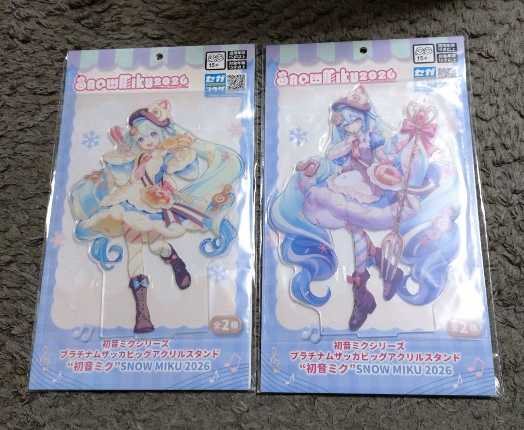 雪ミク プラチナムザッカビッグアクリルスタンド SNOW MIKU 全2種